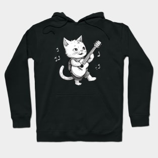 Cat playing guitar Hoodie